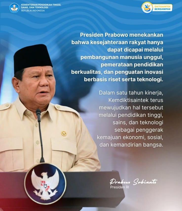 Statement of the President of the Republic of Indonesia — Ministry of Higher Education, Science, and Technology